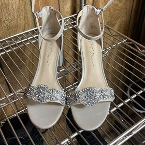 Betsey Johnson Silver Embellished Heels